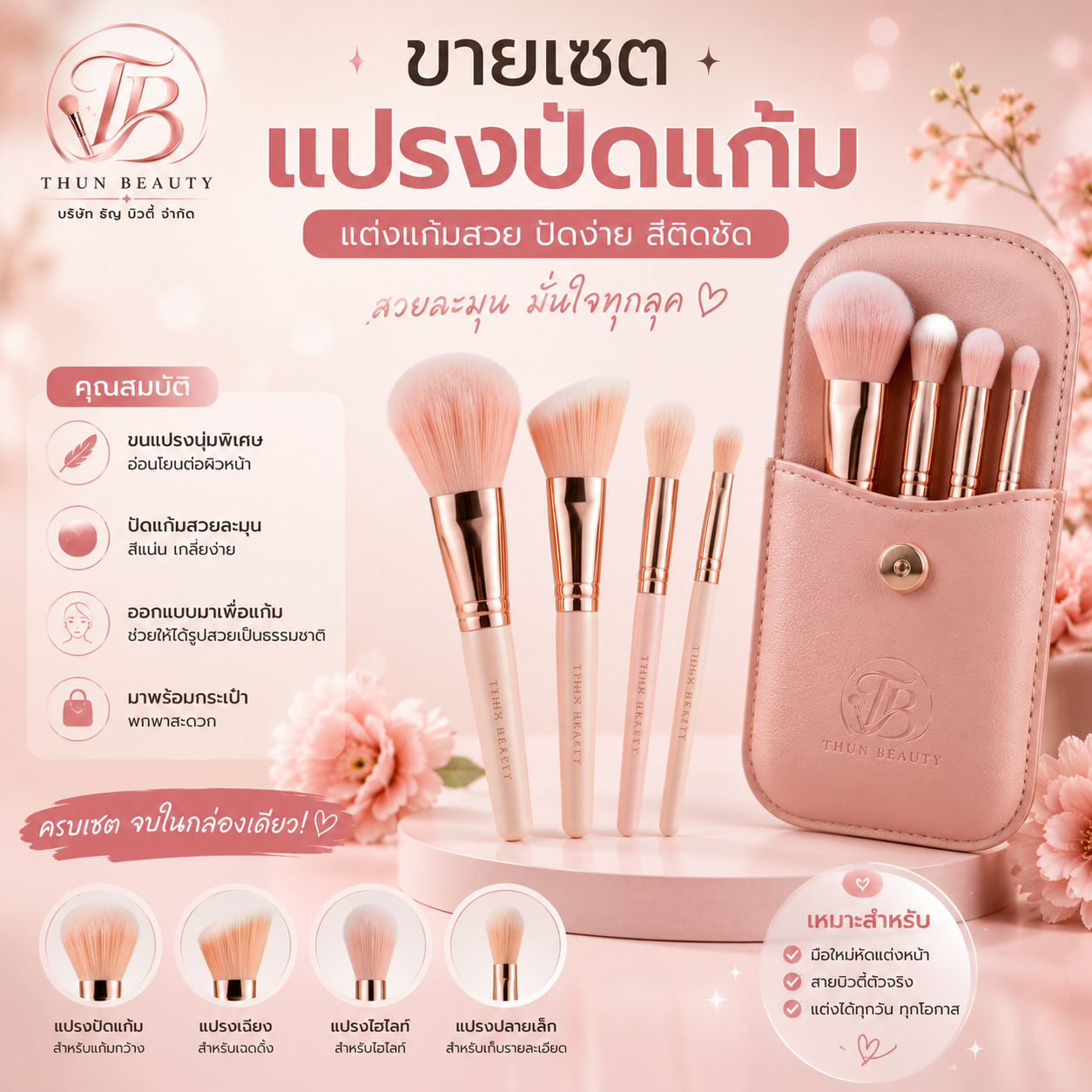 แปรงปัดแก้ม ยกเซต